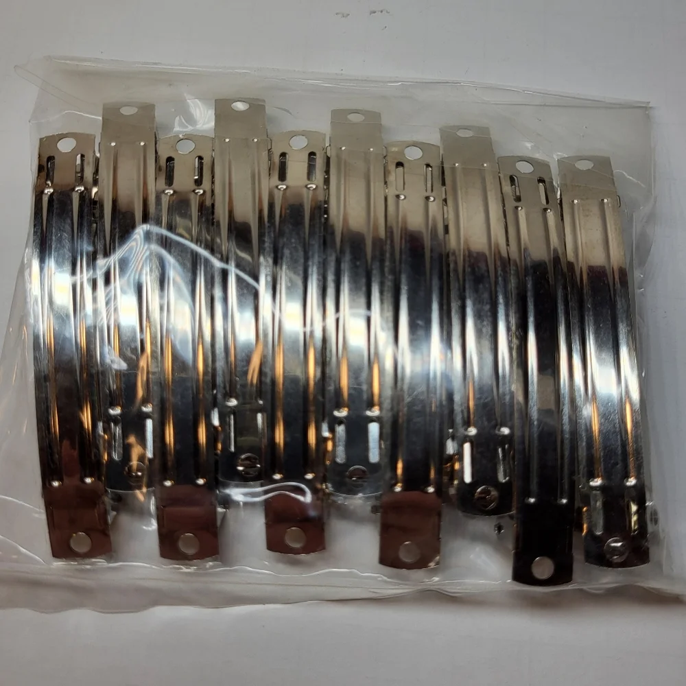 Fibre Craft BARRETTE Cover Lot of 10 NIP # 9678 90x27mm Plus Barrette Clips